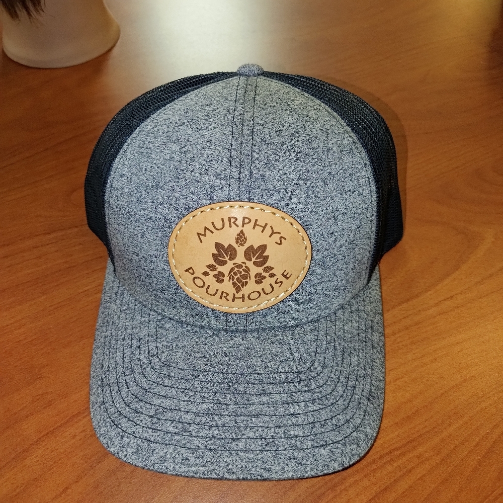 Murphy's Pourhouse Stitched Leather Patch Trucker… - image 2
